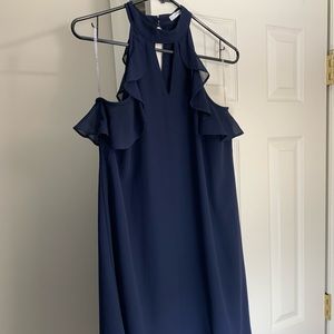 navy blue dress.